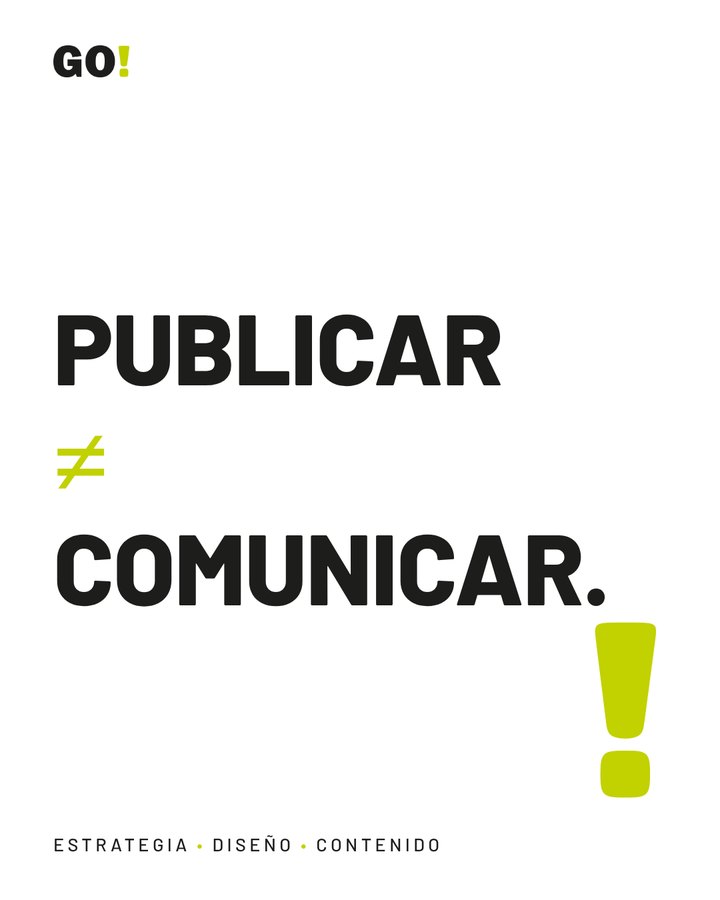 Publicar no es comunicar.